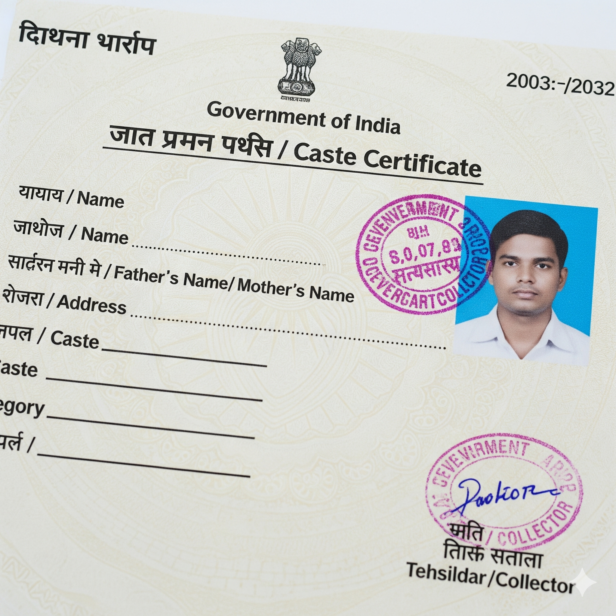 Caste Certificate