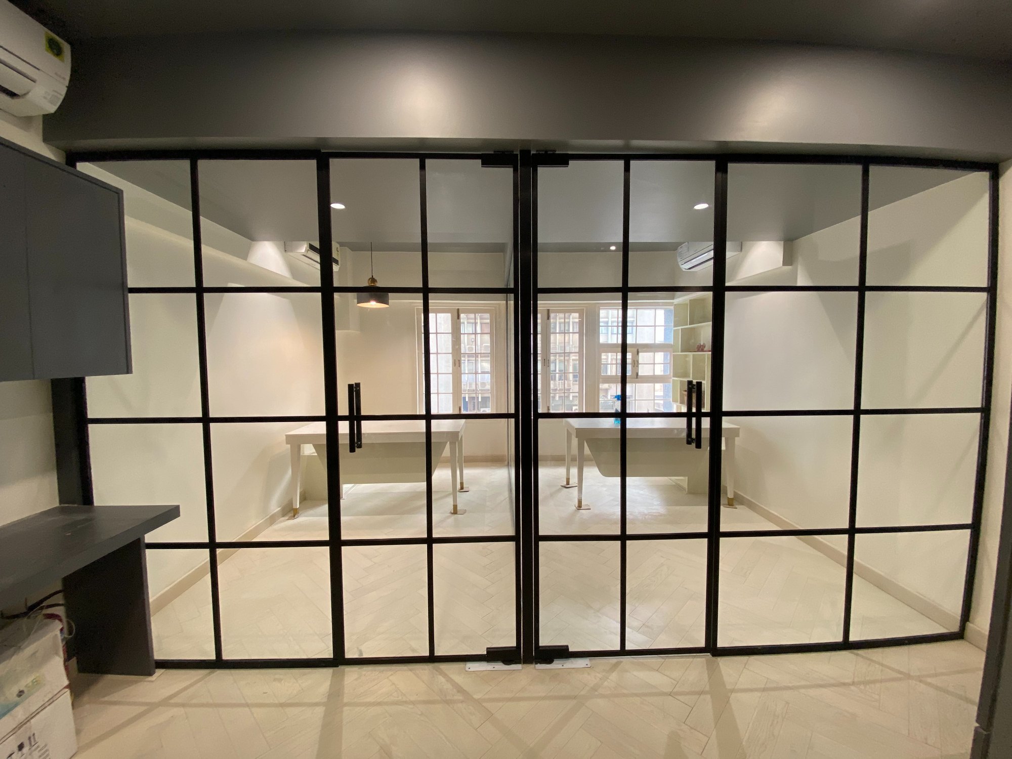 Slim Aluminium Glass Partition